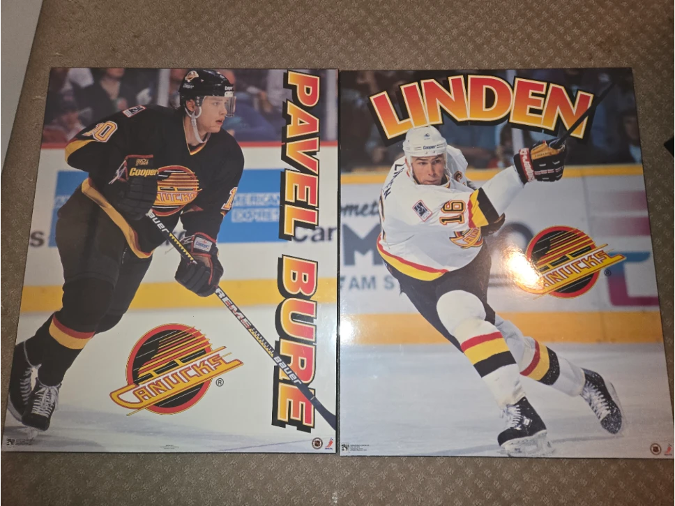 Vancouver Canucks Pavel Bure & Trevor Linden  poster mounts