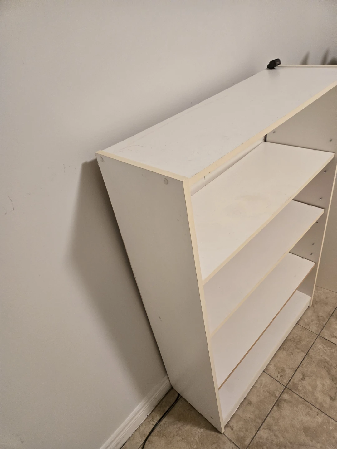 White 4-Shelf Bookcase - photo 2