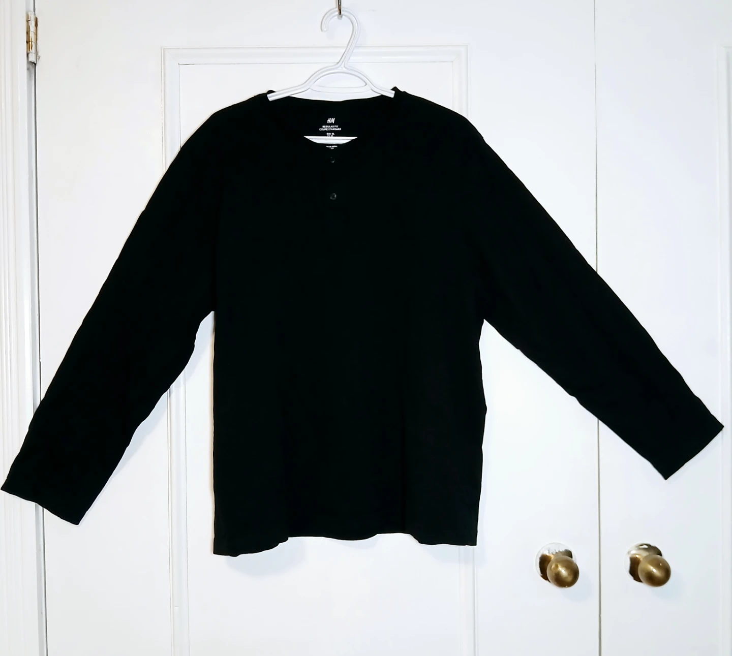 Men XL Long Sleeve Henley Shirt by H&M