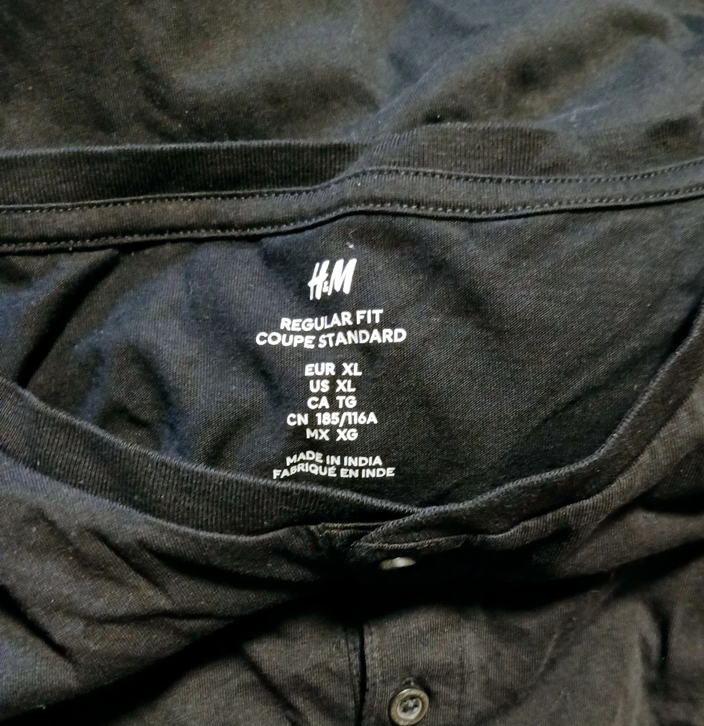 Men XL Long Sleeve Henley Shirt by H&M - photo 2