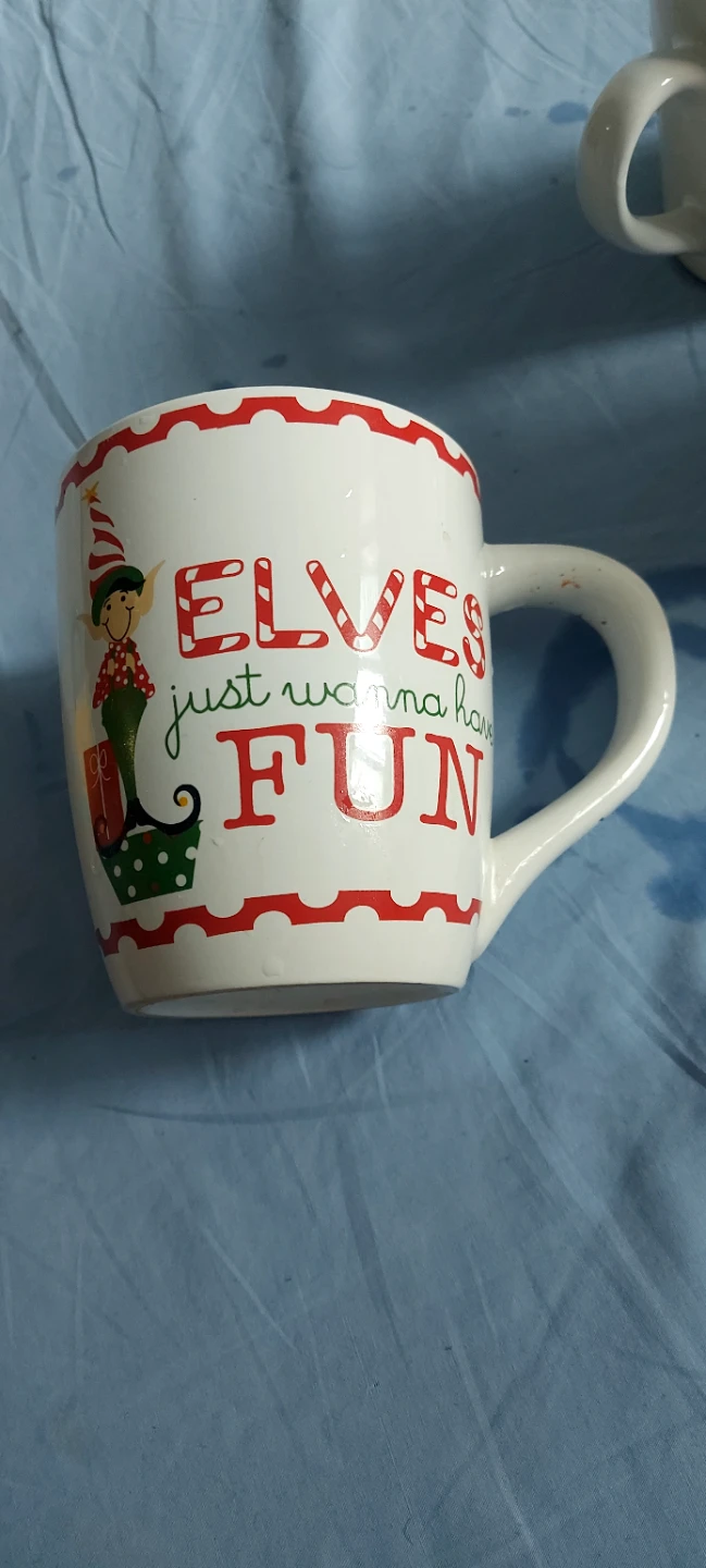 Christmas Elf "Elves Just Wanna Have Fun" Mug