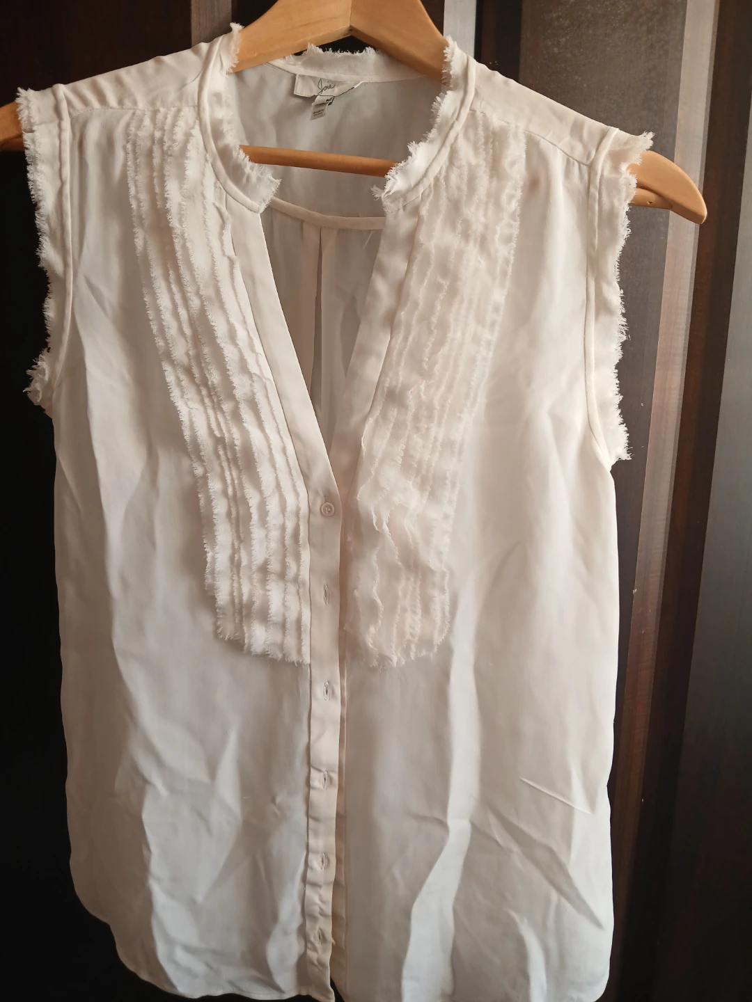 Joie White Silk Blouse - XS