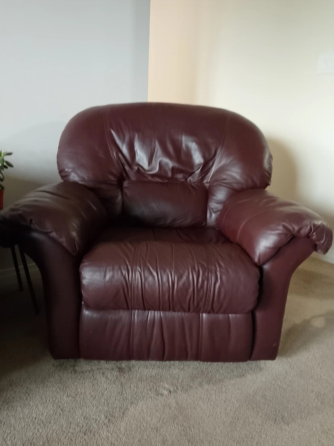 Brown Leather Recliner Chair
