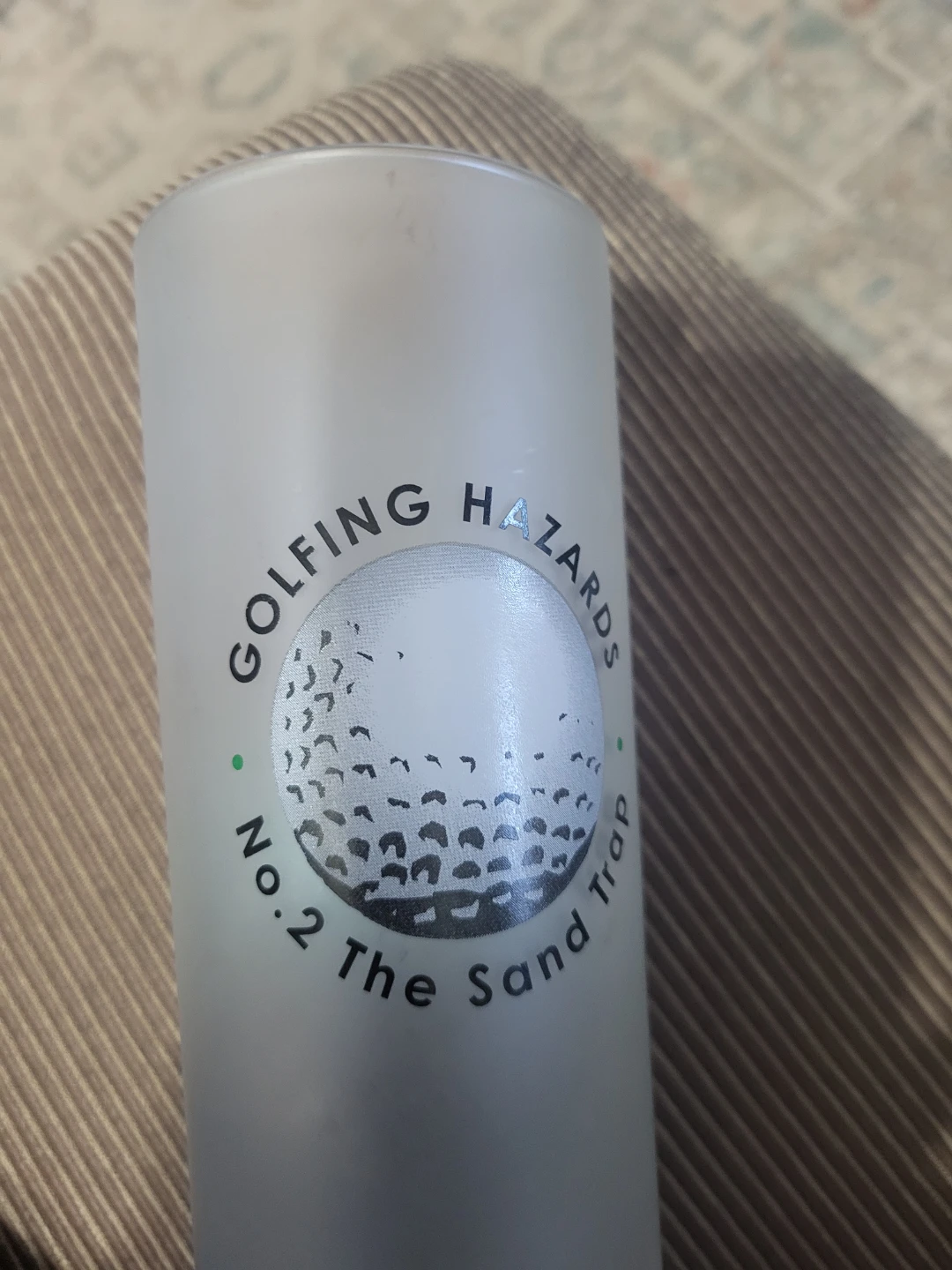 Golfing Hazards No. 2 The Sand Trap Frosted Glass