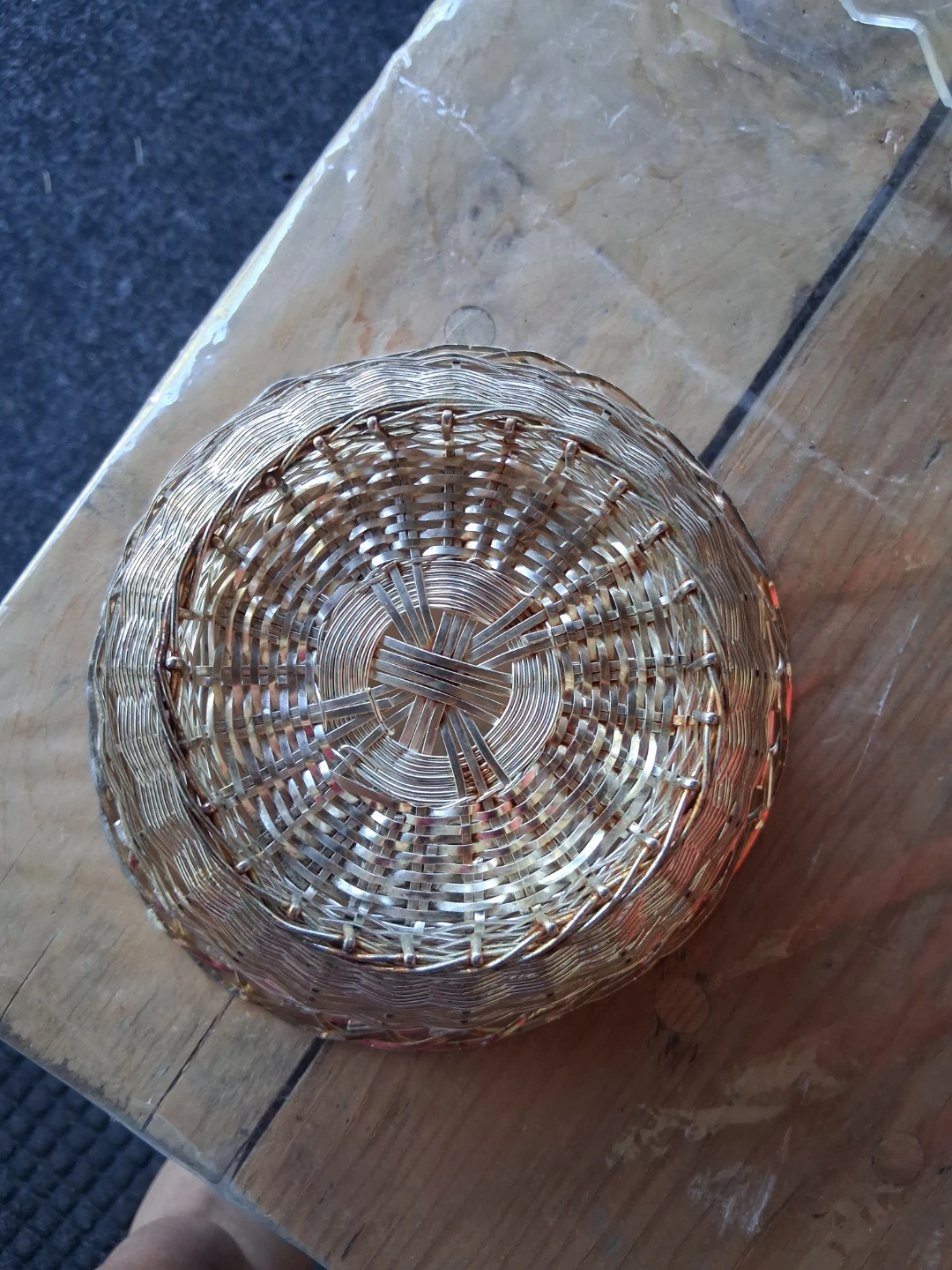 antique silver Wire fruit bowl - photo 3