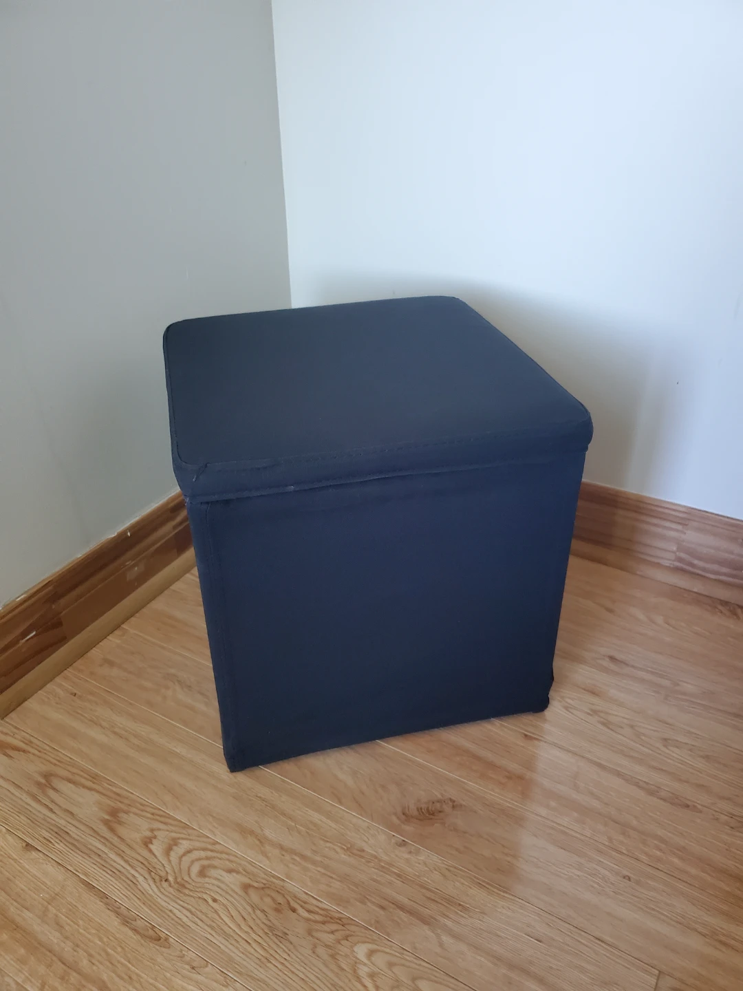 Black Collapsible Storage Ottoman