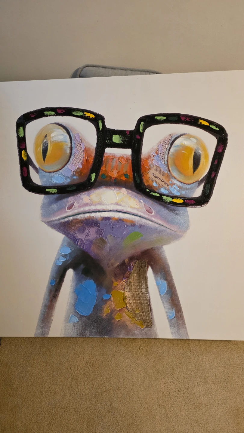 Whimsical Frog Wearing Glasses Canvas Print