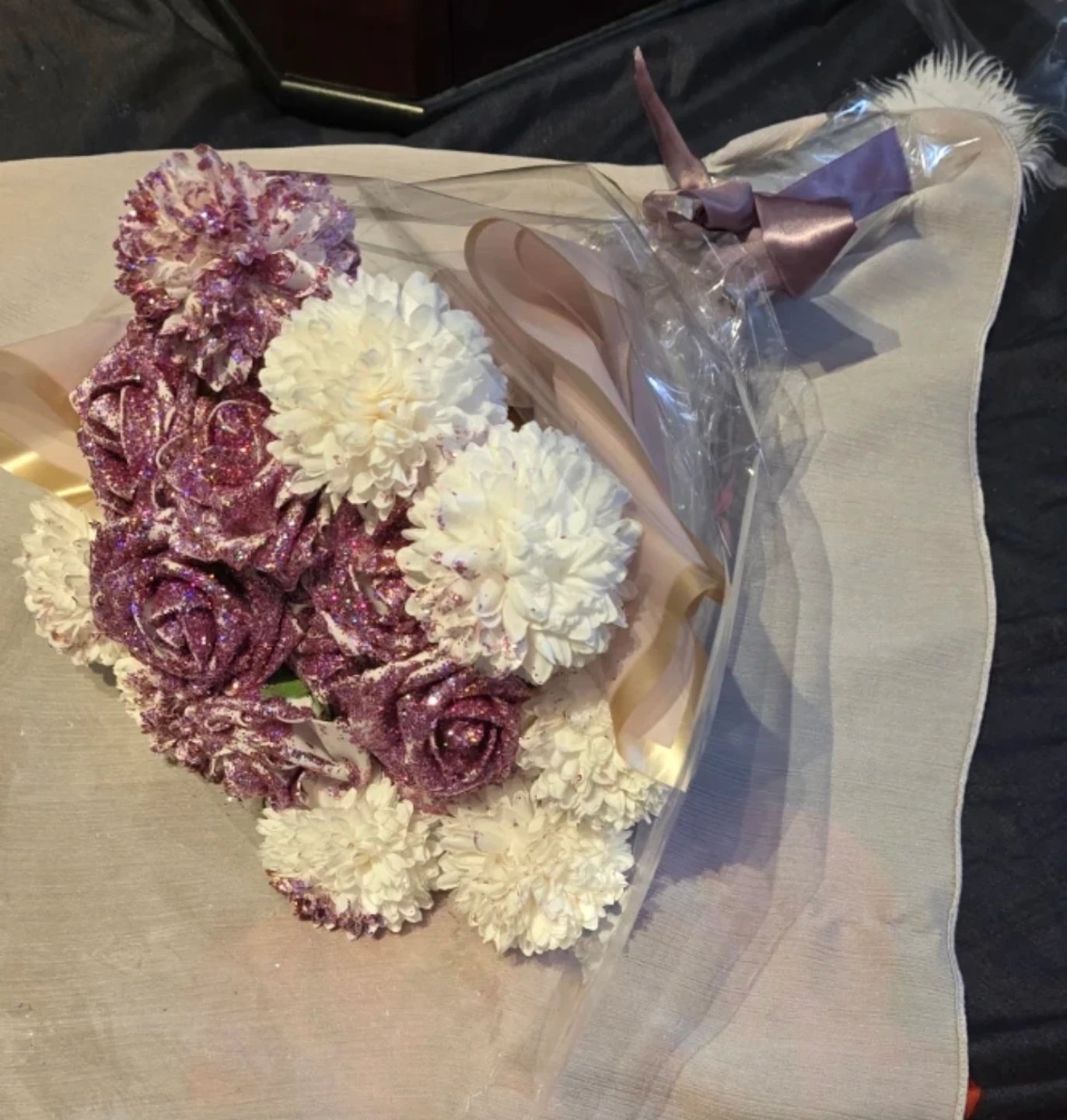 New $12 Artificial Glitter Flower Bouquet - photo 3