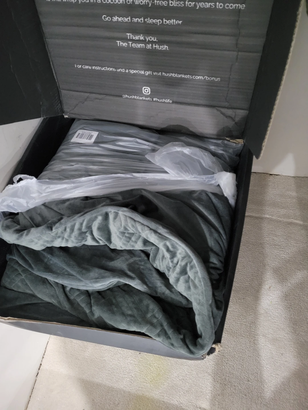 Hush Classic Weighted Blanket 35 lb King Gray. - photo 4