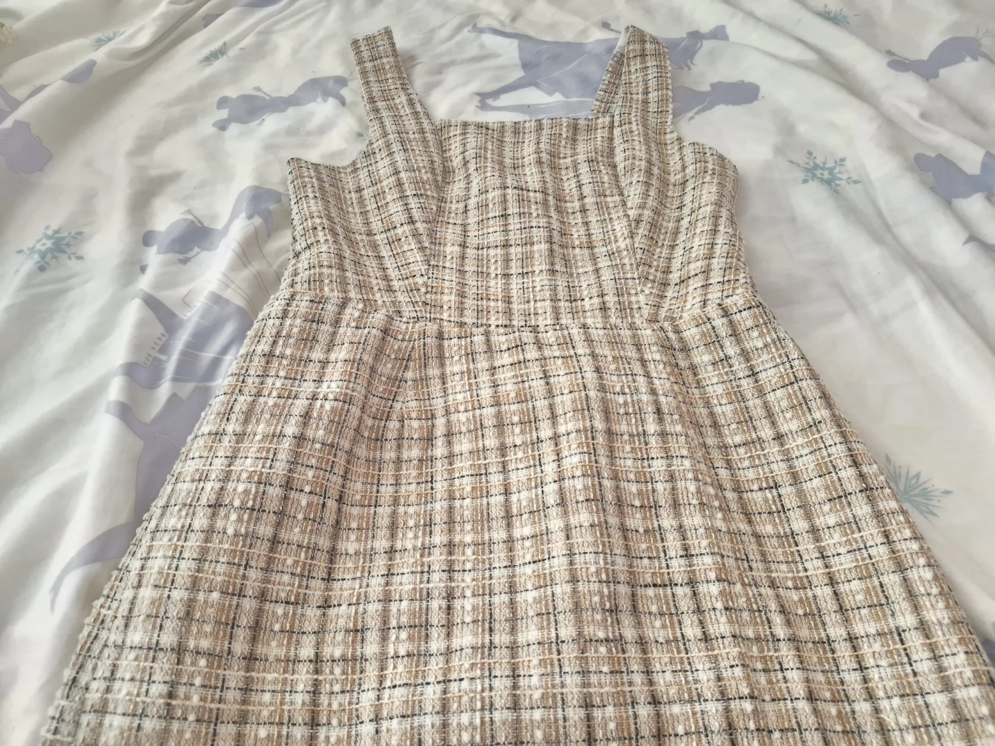Tweed Plaid Pinafore Dress