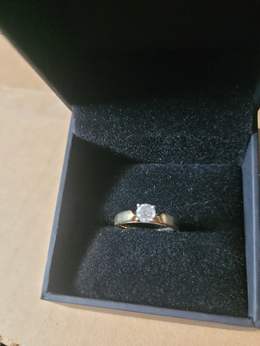 14 Karat Yellow Gold Solitaire Engagement Ring
