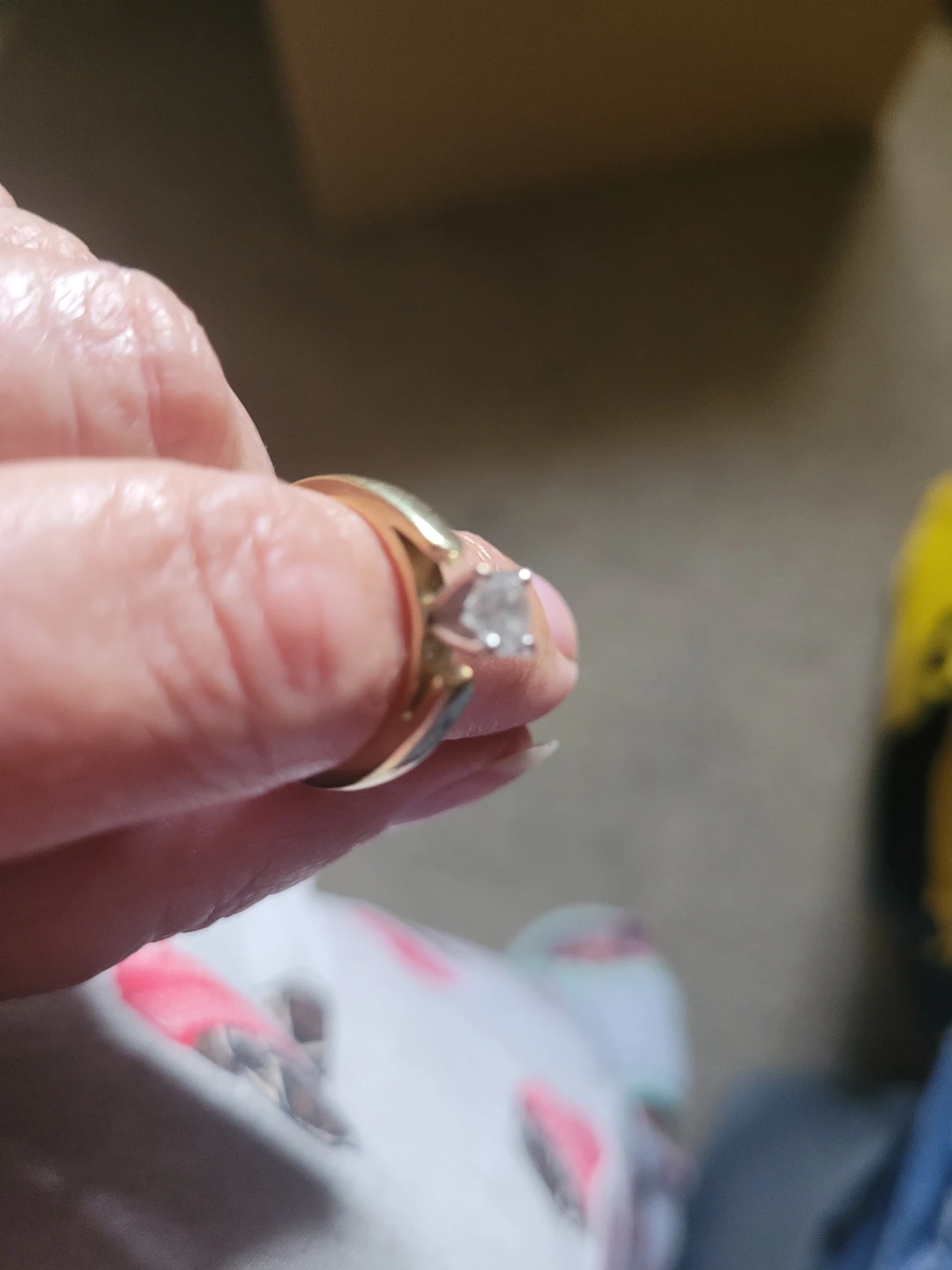 14 Karat Yellow Gold Solitaire Engagement Ring - photo 2