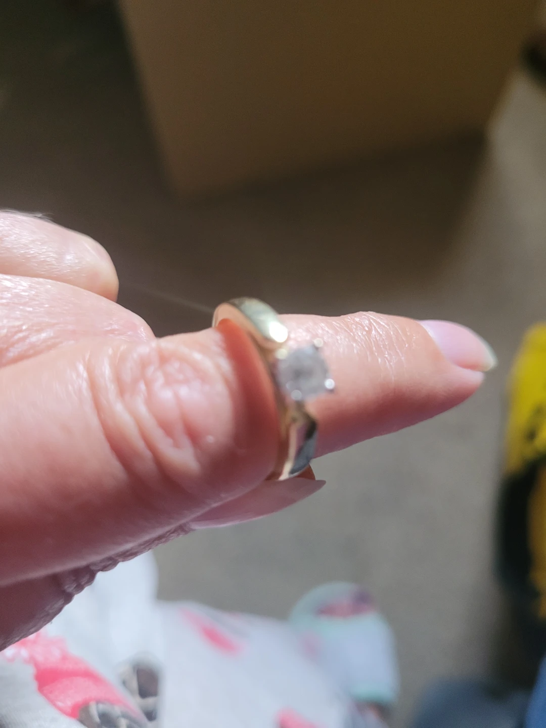 14 Karat Yellow Gold Solitaire Engagement Ring - photo 3