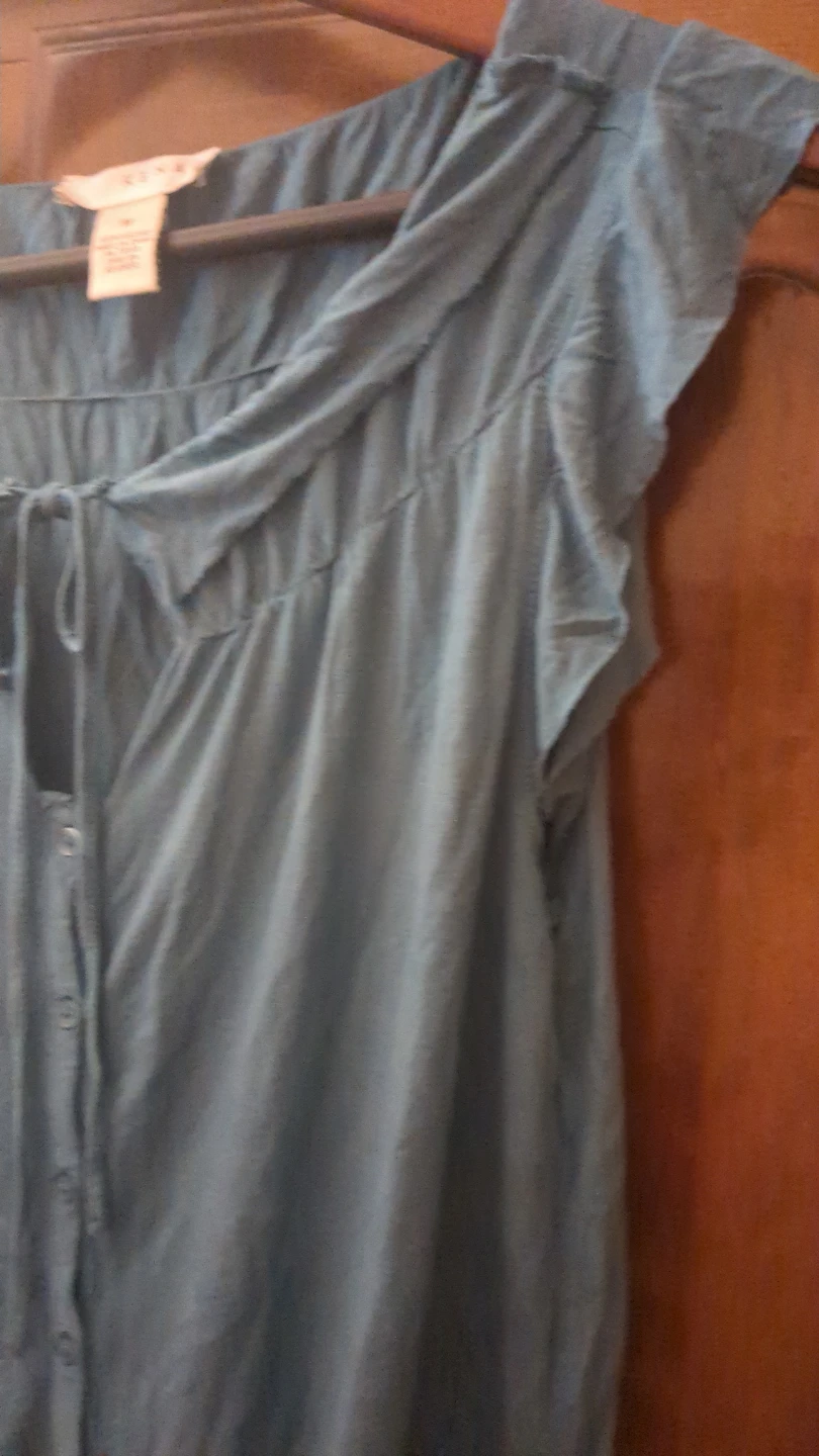 KENAR Blue Viscose Top - Size M - photo 4