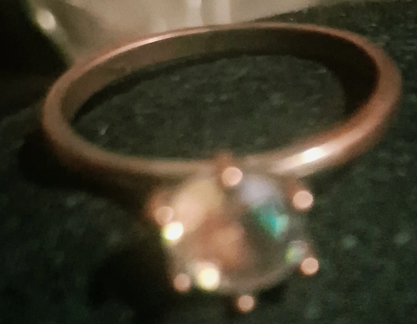 Size9CopperRing ClearStone(MagicalMysticalTopaz)SyntheticZircon - photo 2