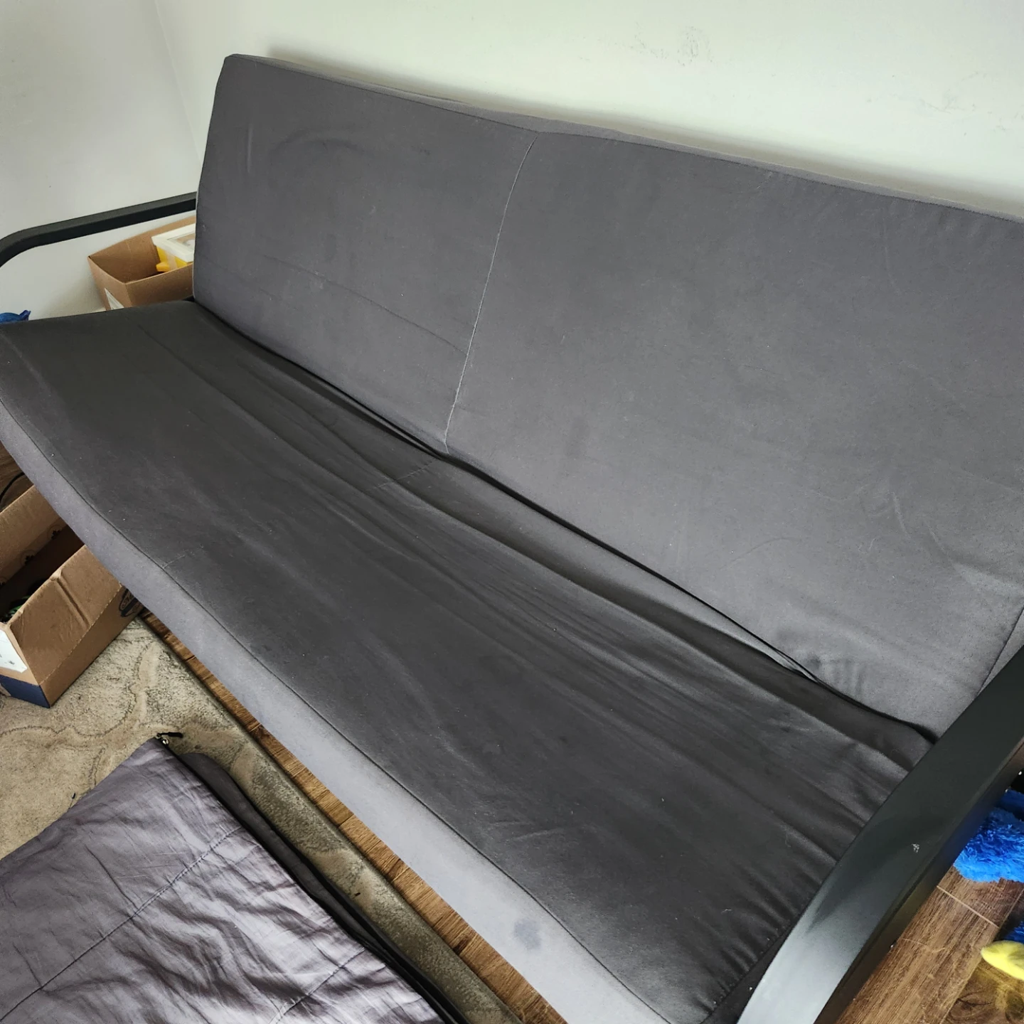 FREE Dark Grey Futon Sofa Bed and coffee table