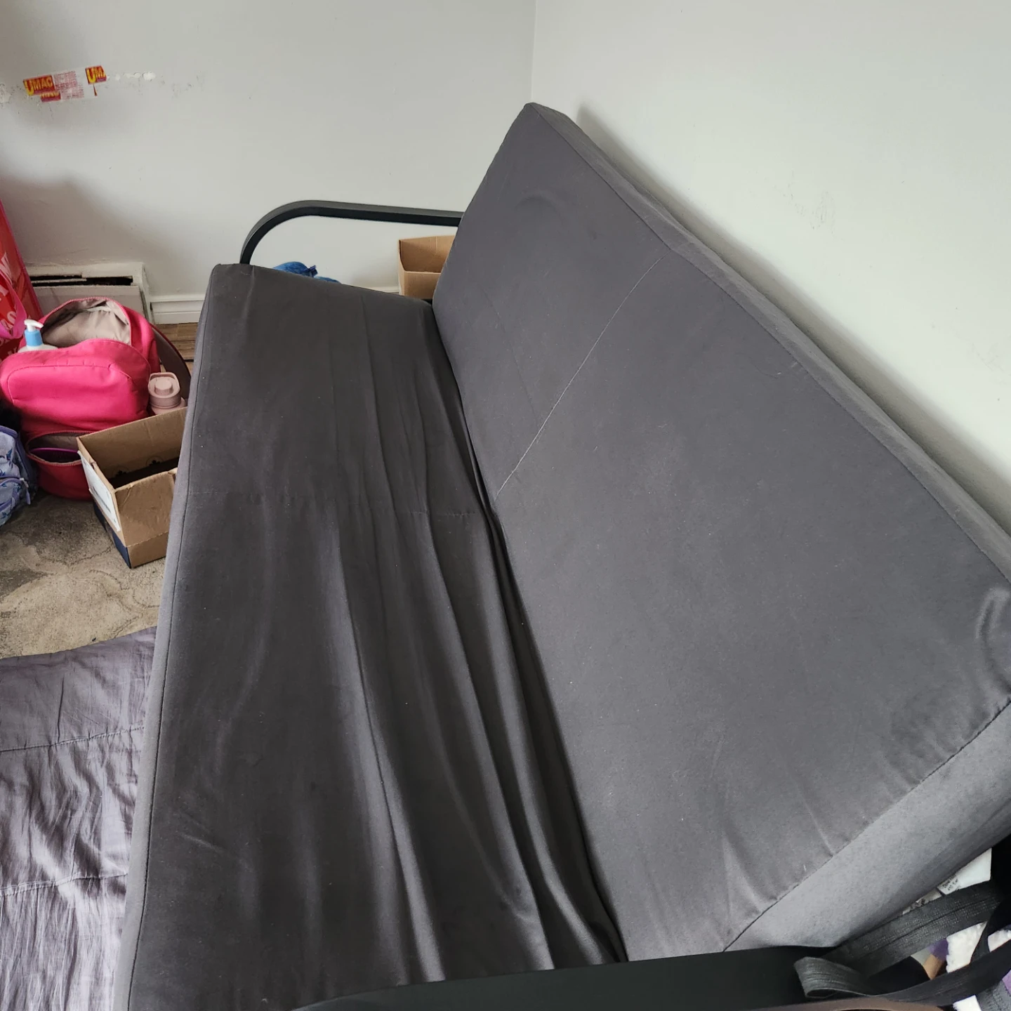 FREE Dark Grey Futon Sofa Bed and coffee table - photo 2