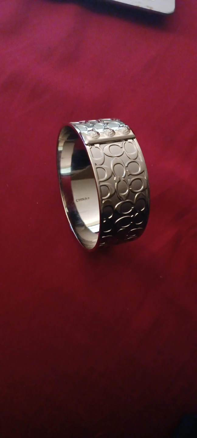 Silver Coach Bangle Bracelet