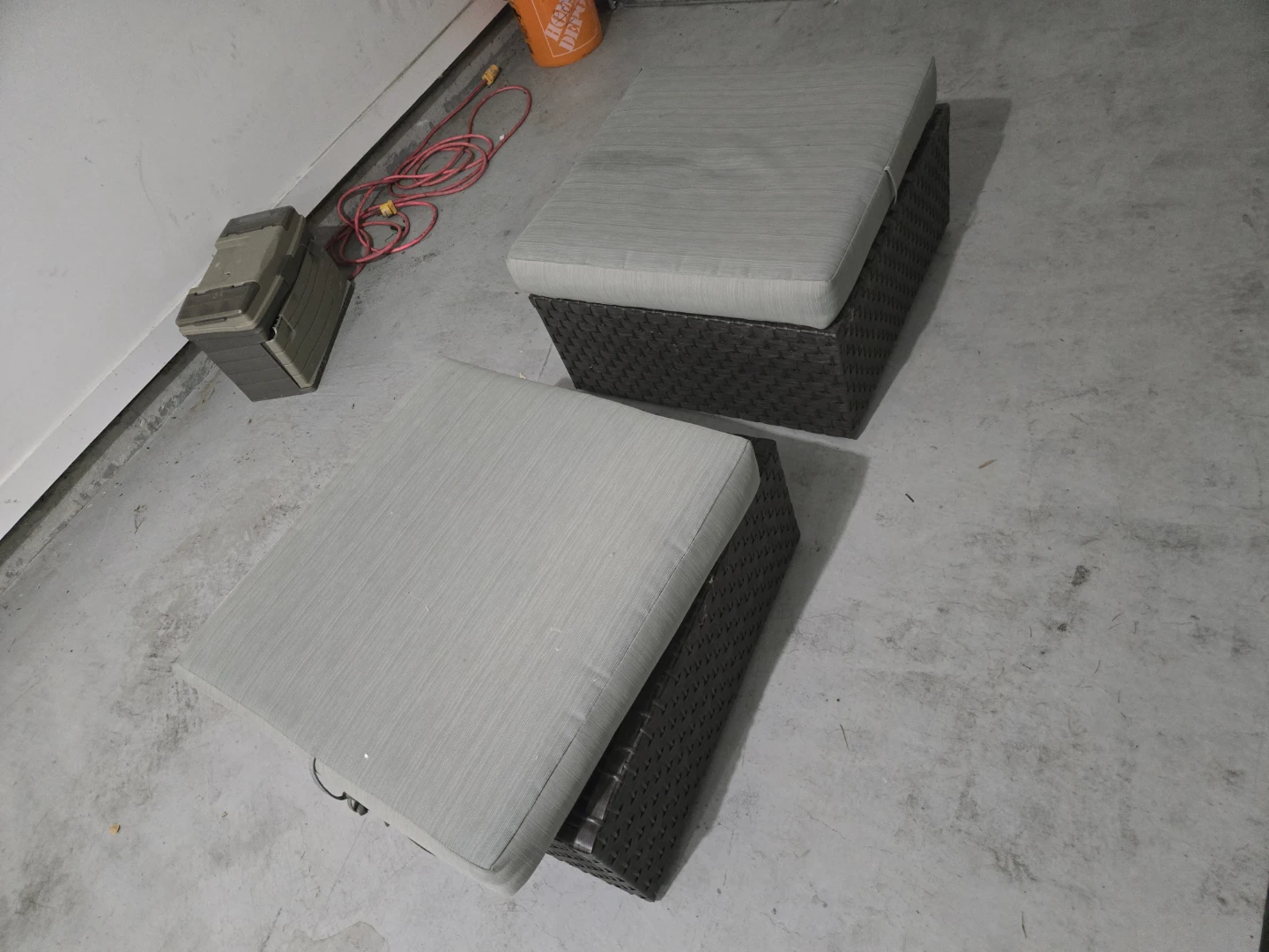 Outdoor Patio Ottomans (Set of 2) - photo 2
