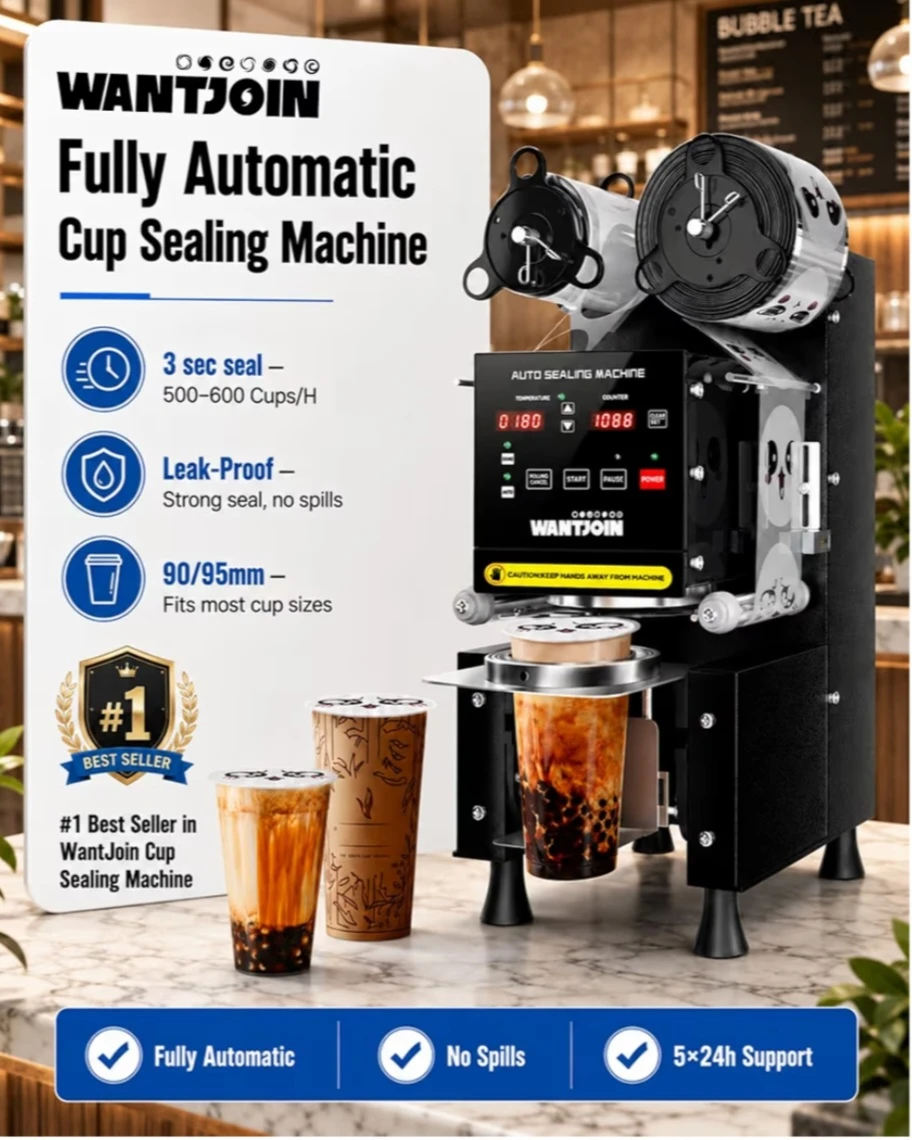 WantJoin Fully Automatic Cup Sealing Machine