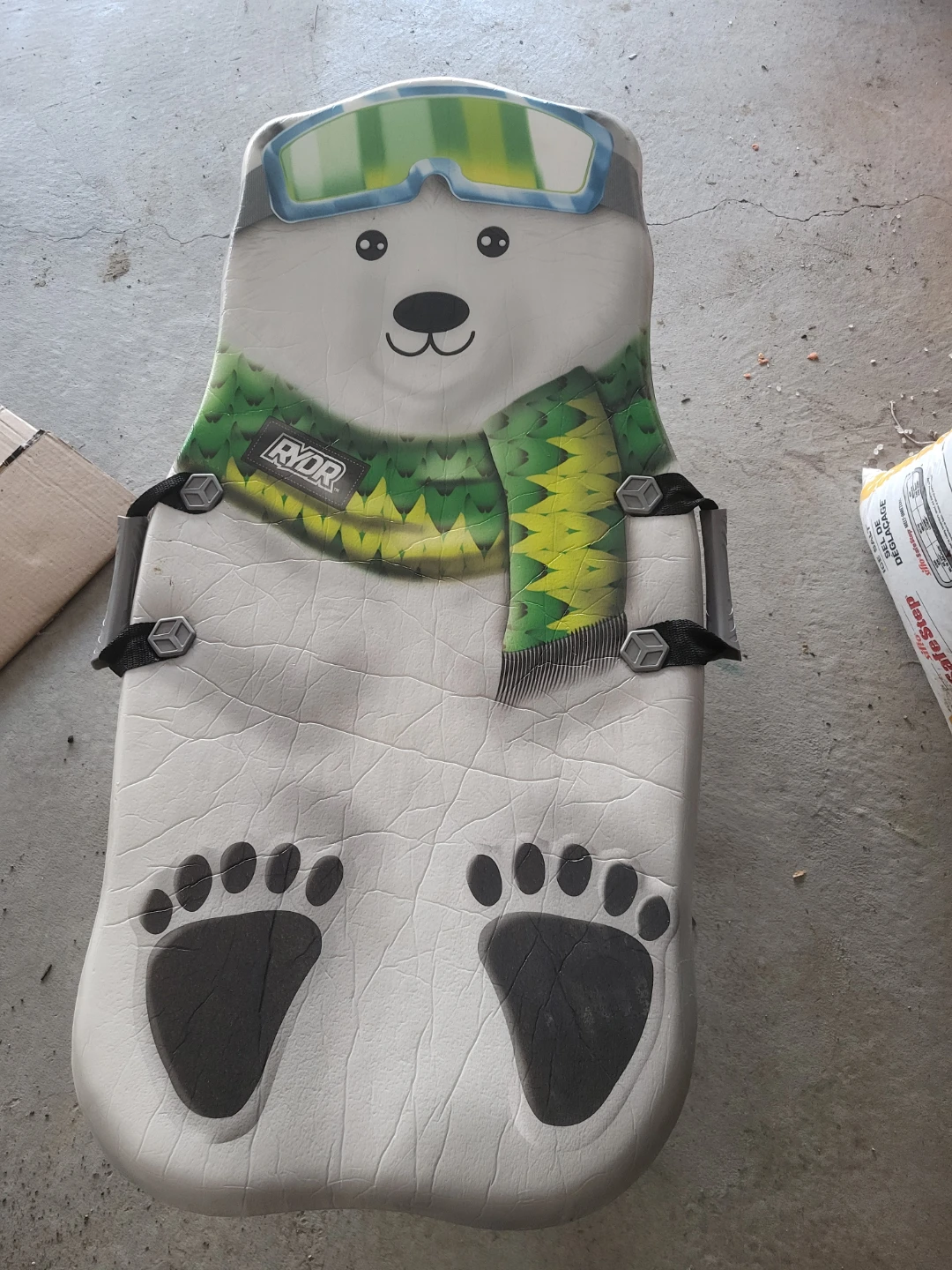 RYDR Polar Bear Toboggan Sled