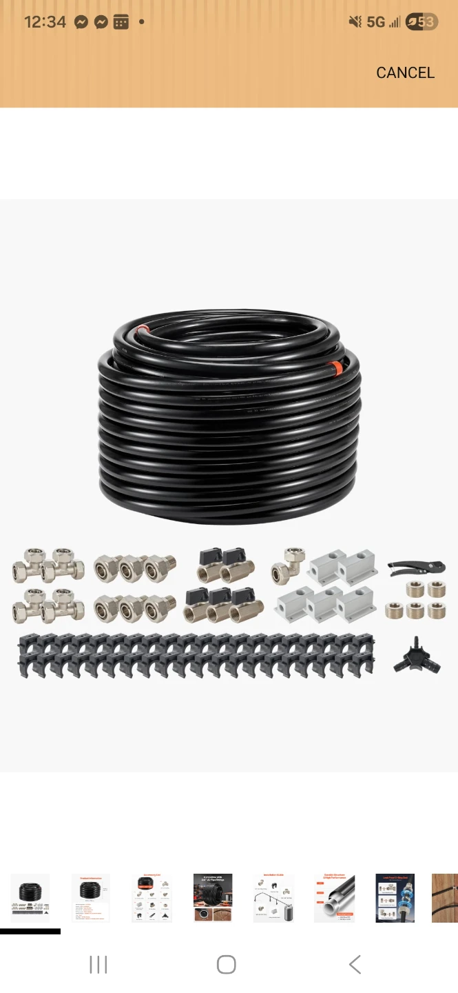 200FT x 3/4" Air Pipe Tube Kit
