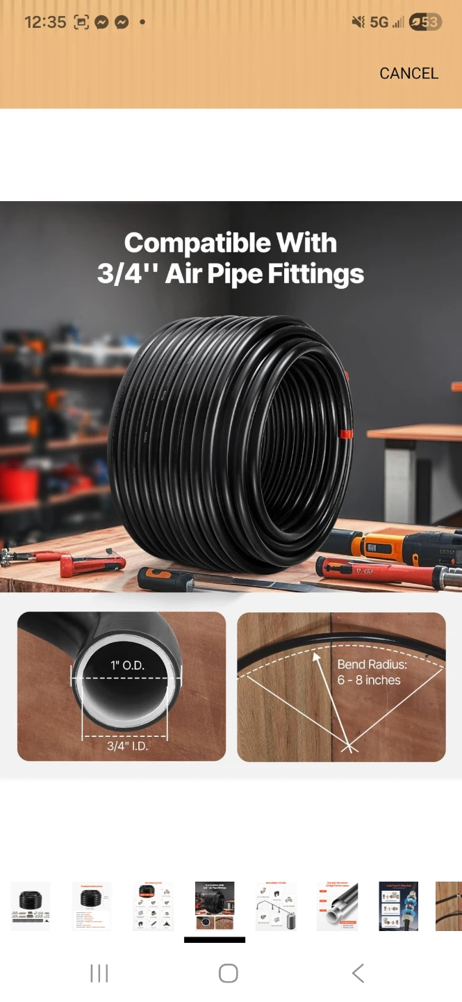 200FT x 3/4" Air Pipe Tube Kit - photo 2