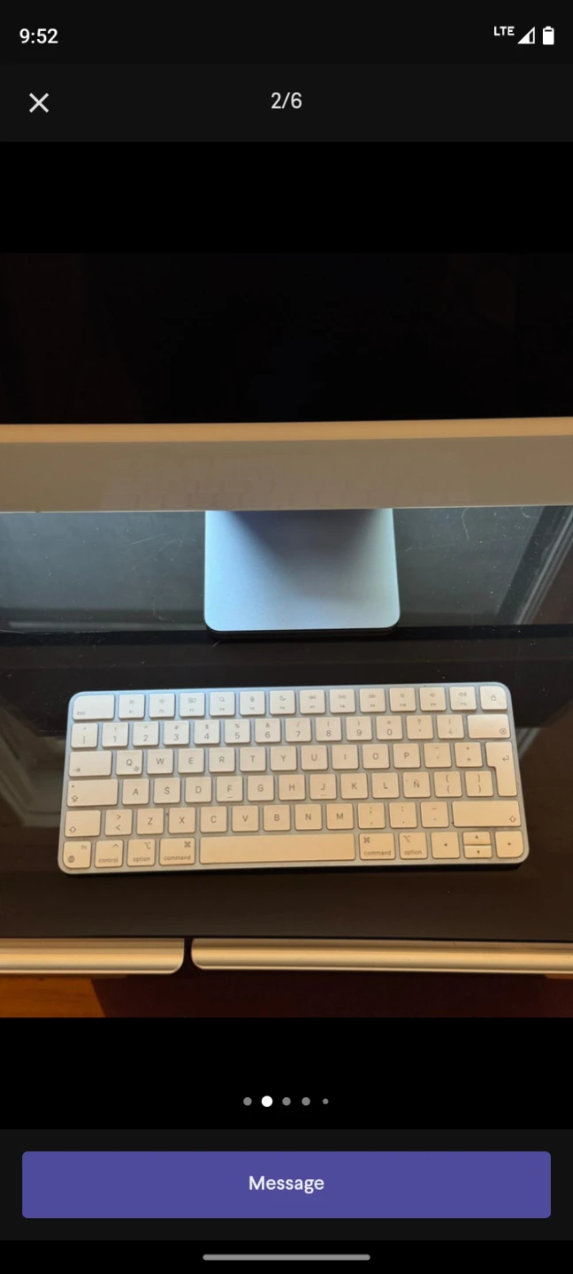 Apple blue iMAC 24 inch M1 chip 8GB RAM 500GB - photo 2