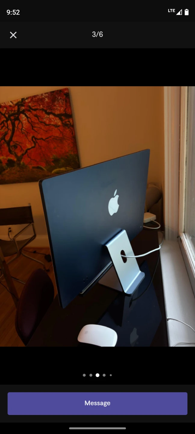 Apple blue iMAC 24 inch M1 chip 8GB RAM 500GB - photo 3