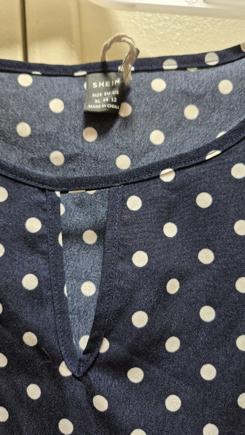 SHEIN Navy Polka Dot Dress - XL - photo 2