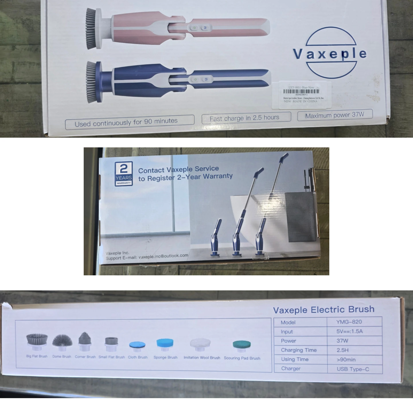 Vaxeple Electric Spin Scrubber YMG-820
