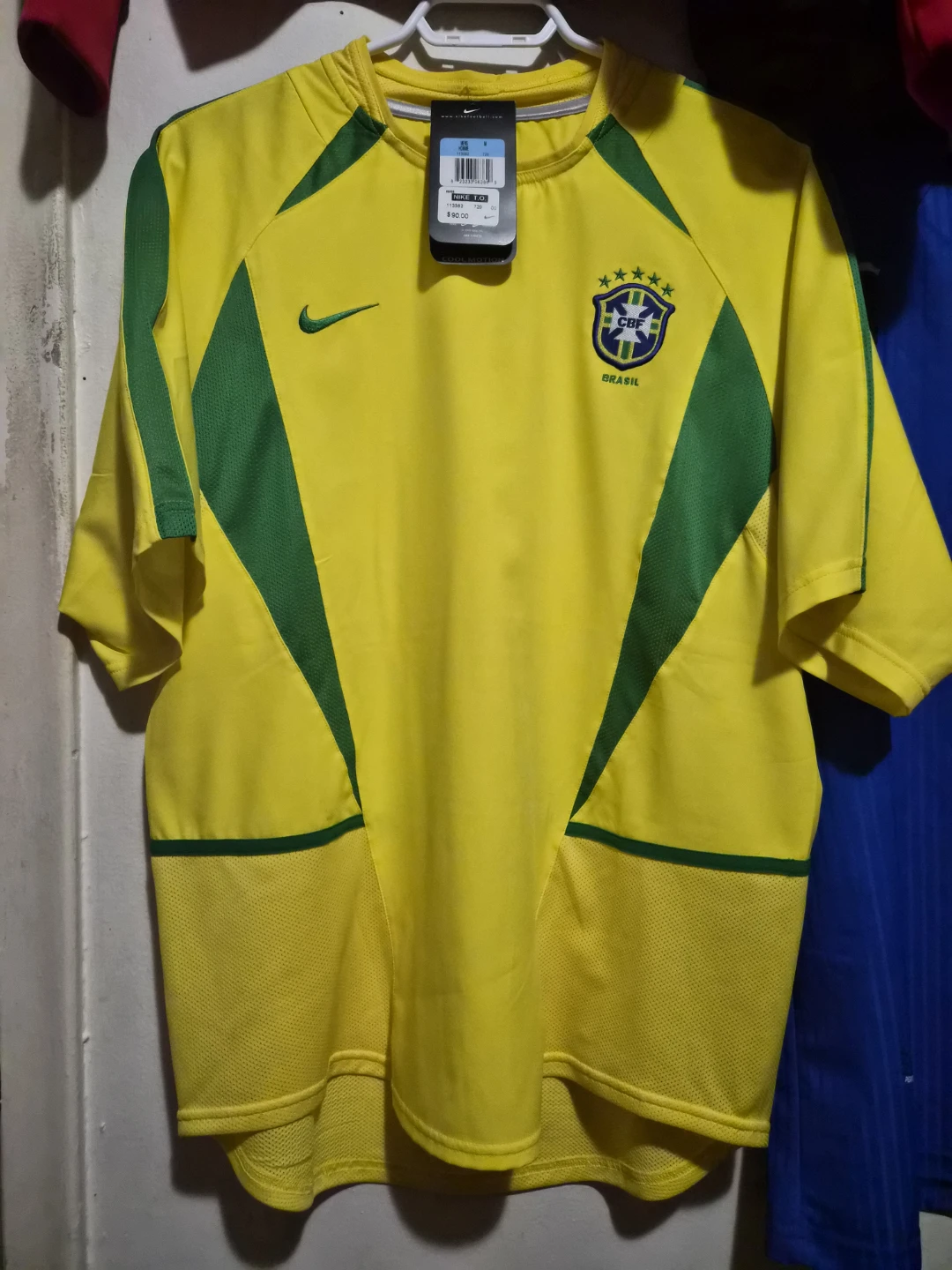 Brazil 2002 World cup Nike soccer jersey