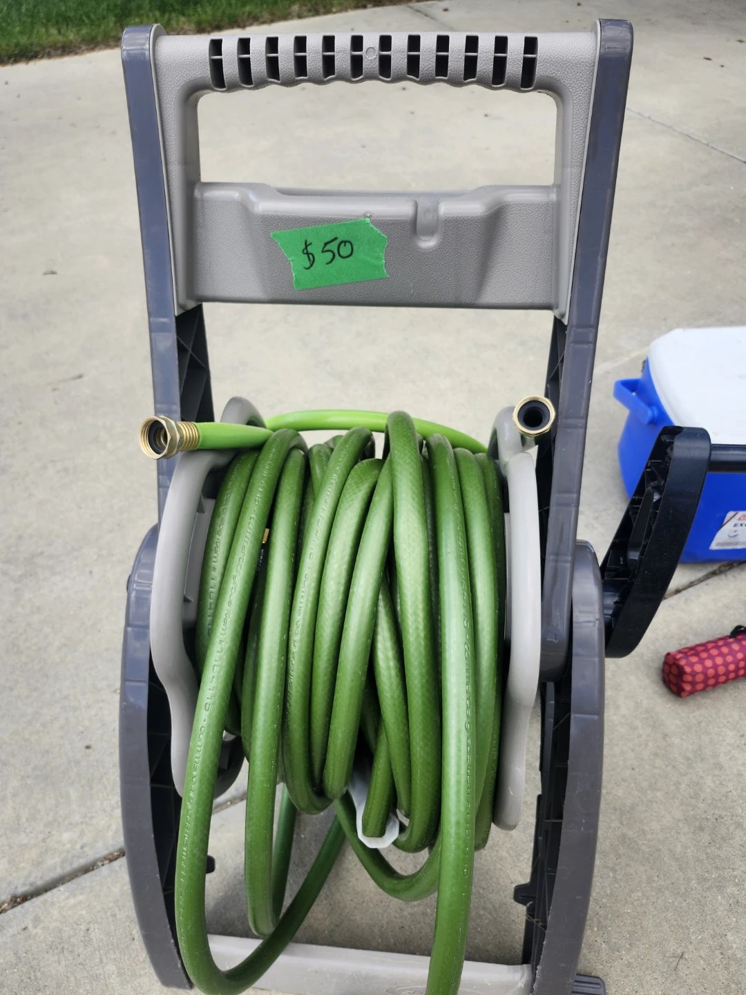 Hose Reel with Garden Hose