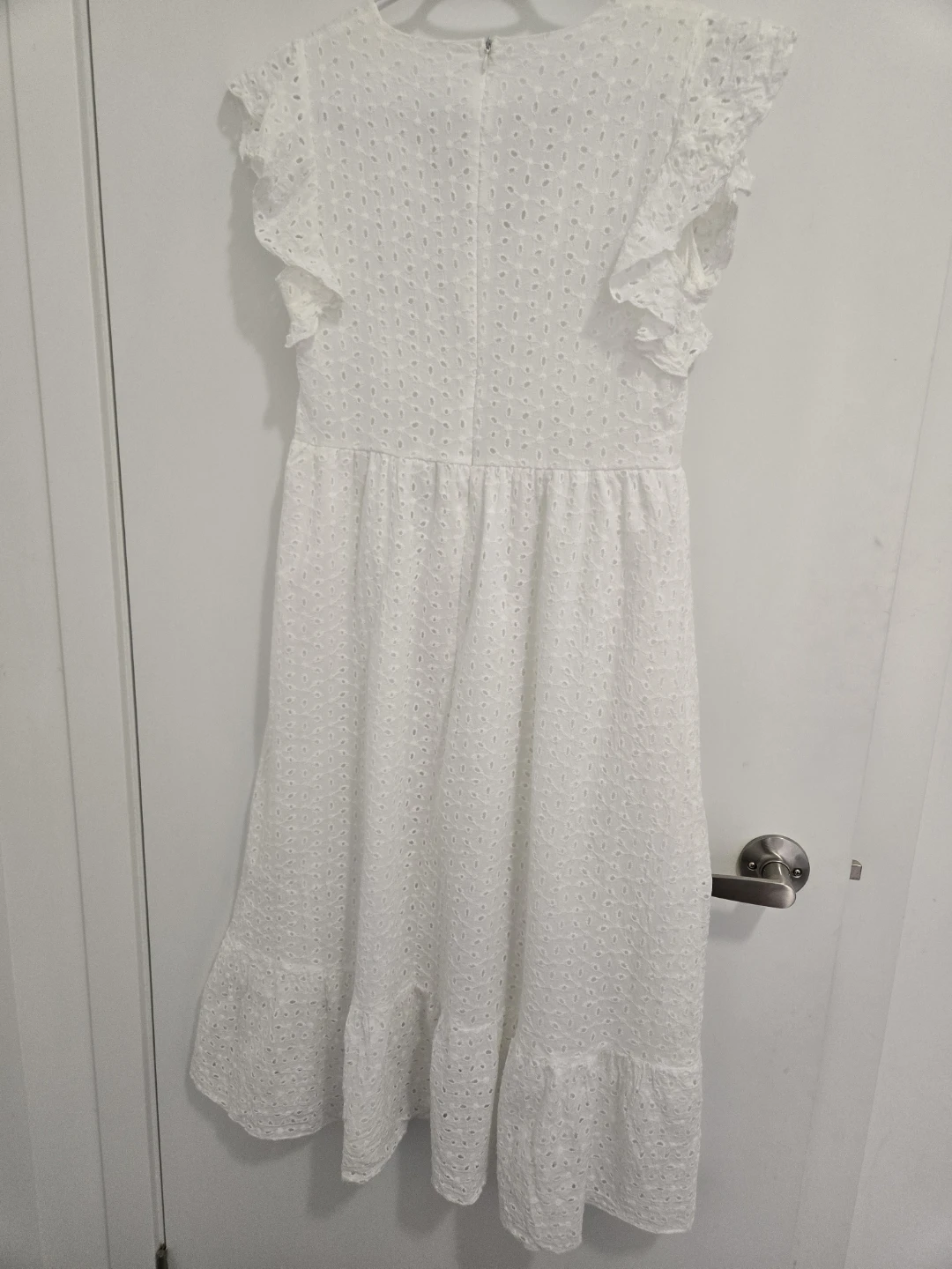 White Eyelet Ruffle Dress - photo 3