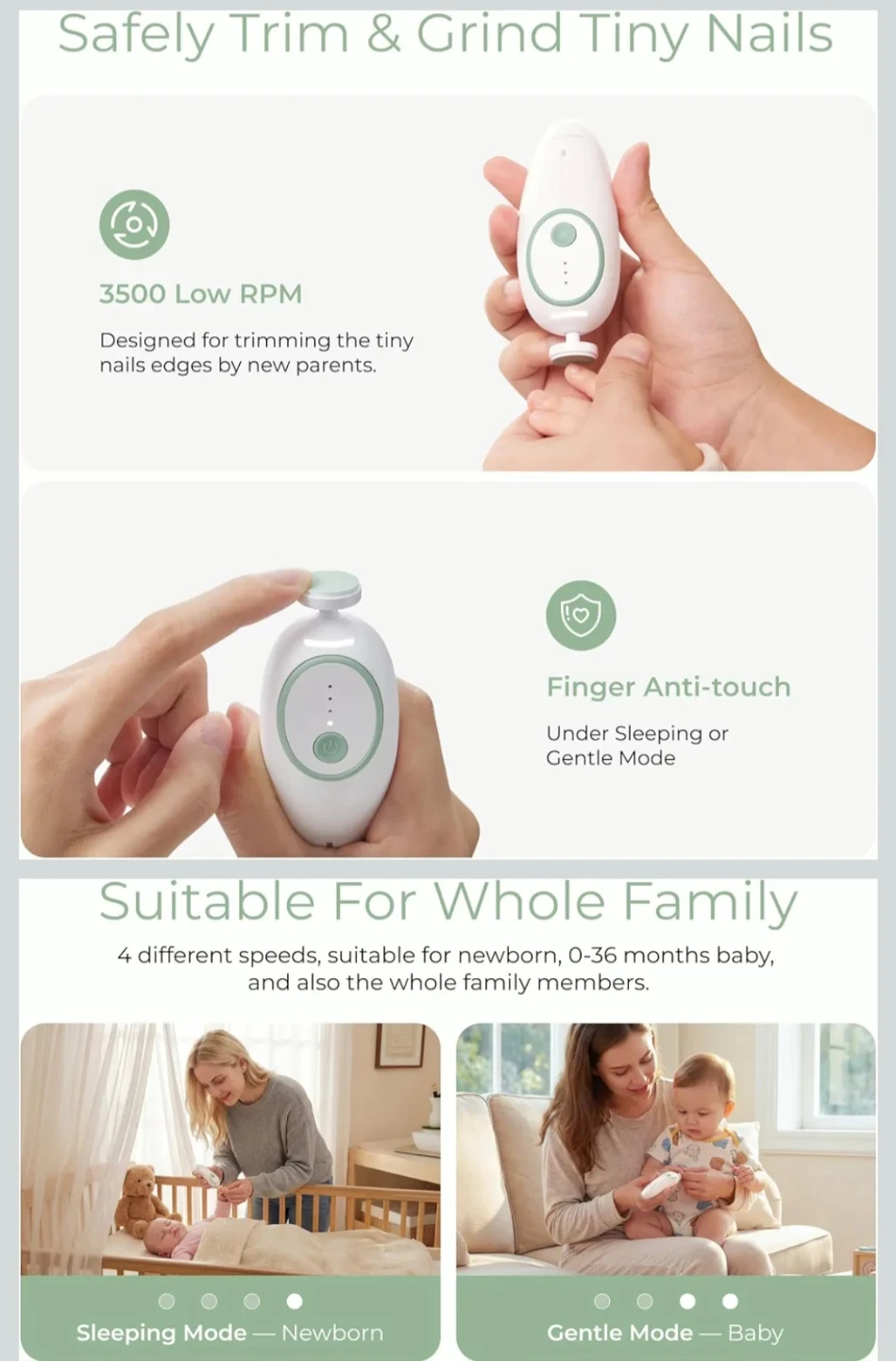 Momcozy Electric Baby Nail File NC02 - photo 2