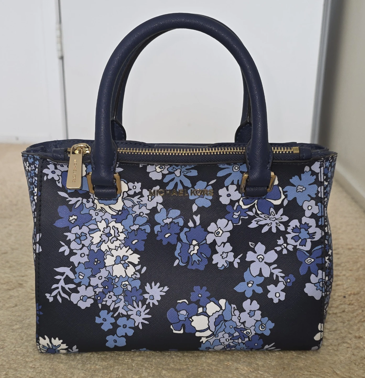 Michael Kors Floral Print Satchel Handbag