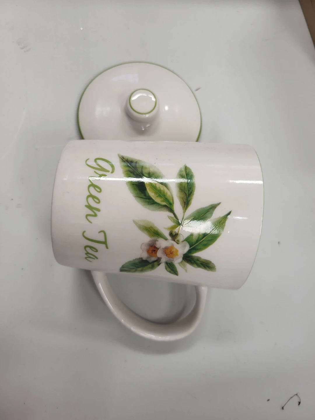 Green Tea Mug with Lid
