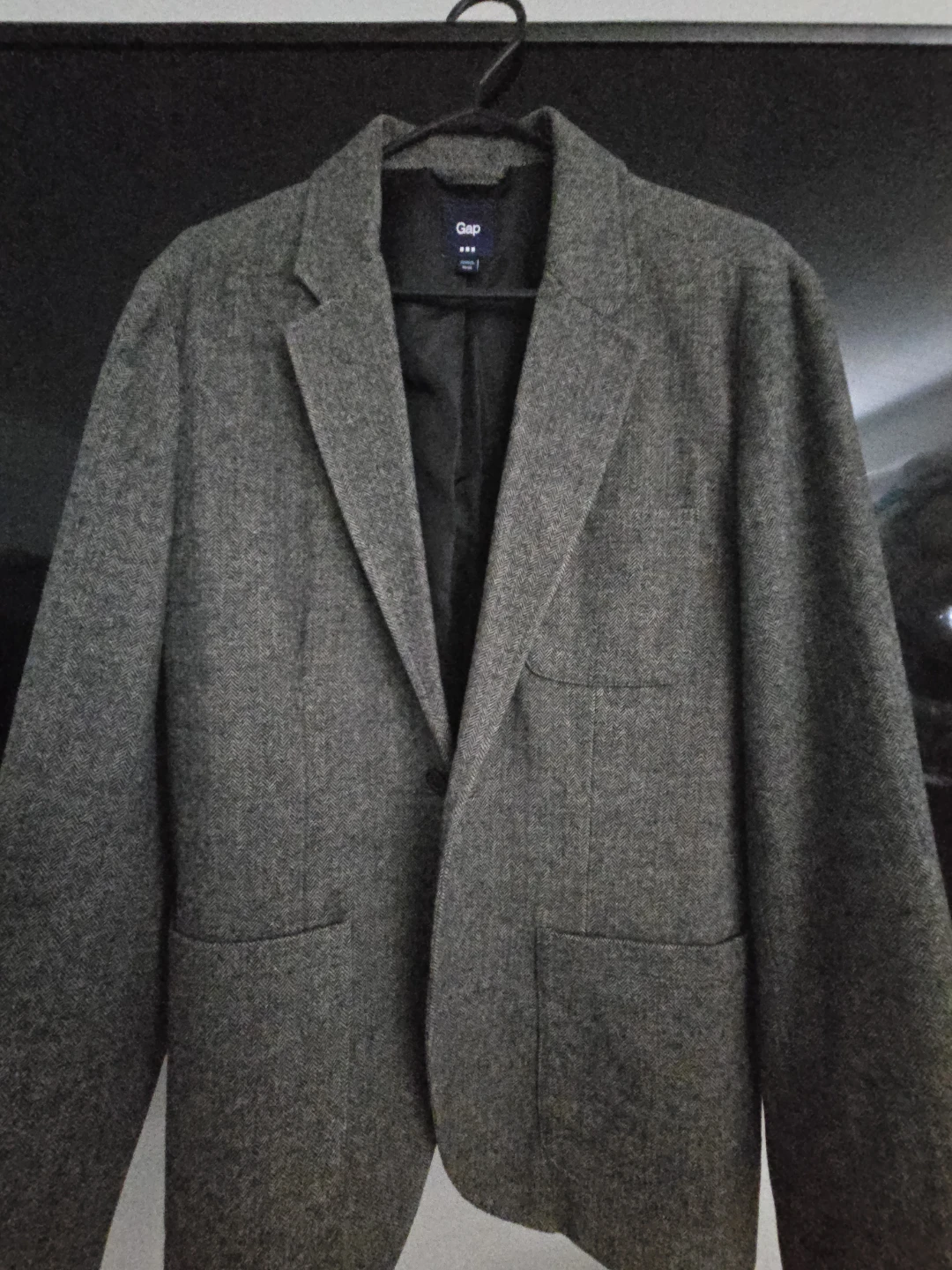 Gap Men's Grey Tweed Blazer - Size M