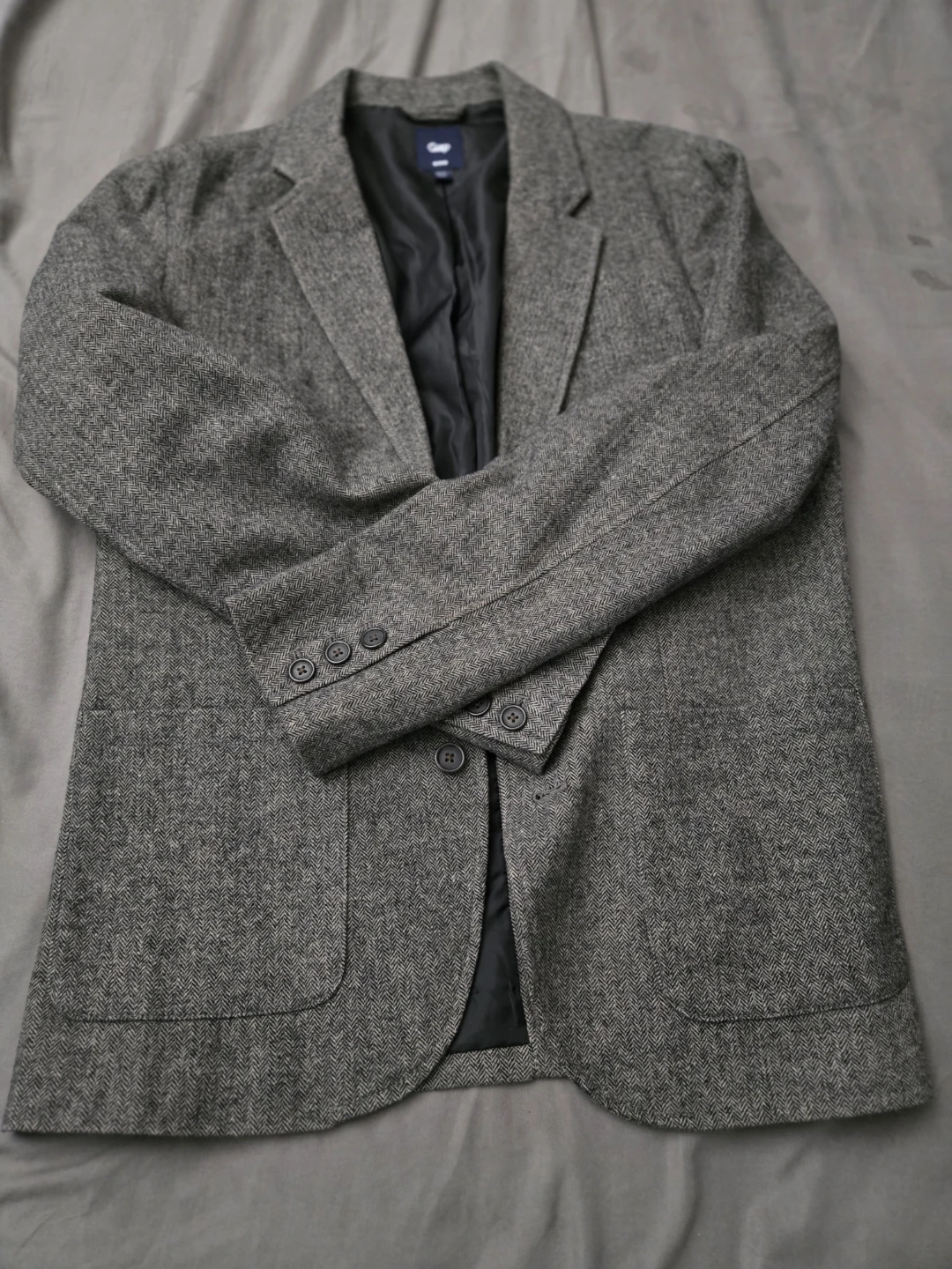 Gap Men's Grey Tweed Blazer - Size M - photo 4