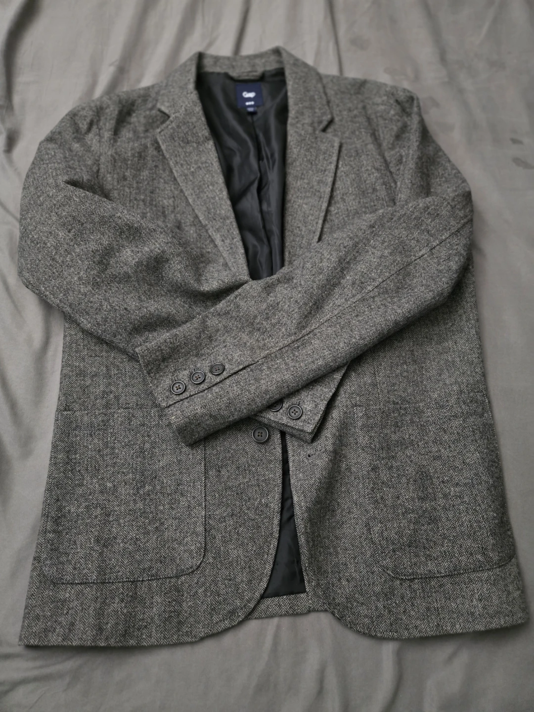 Gap Men's Grey Tweed Blazer - Size M - photo 5