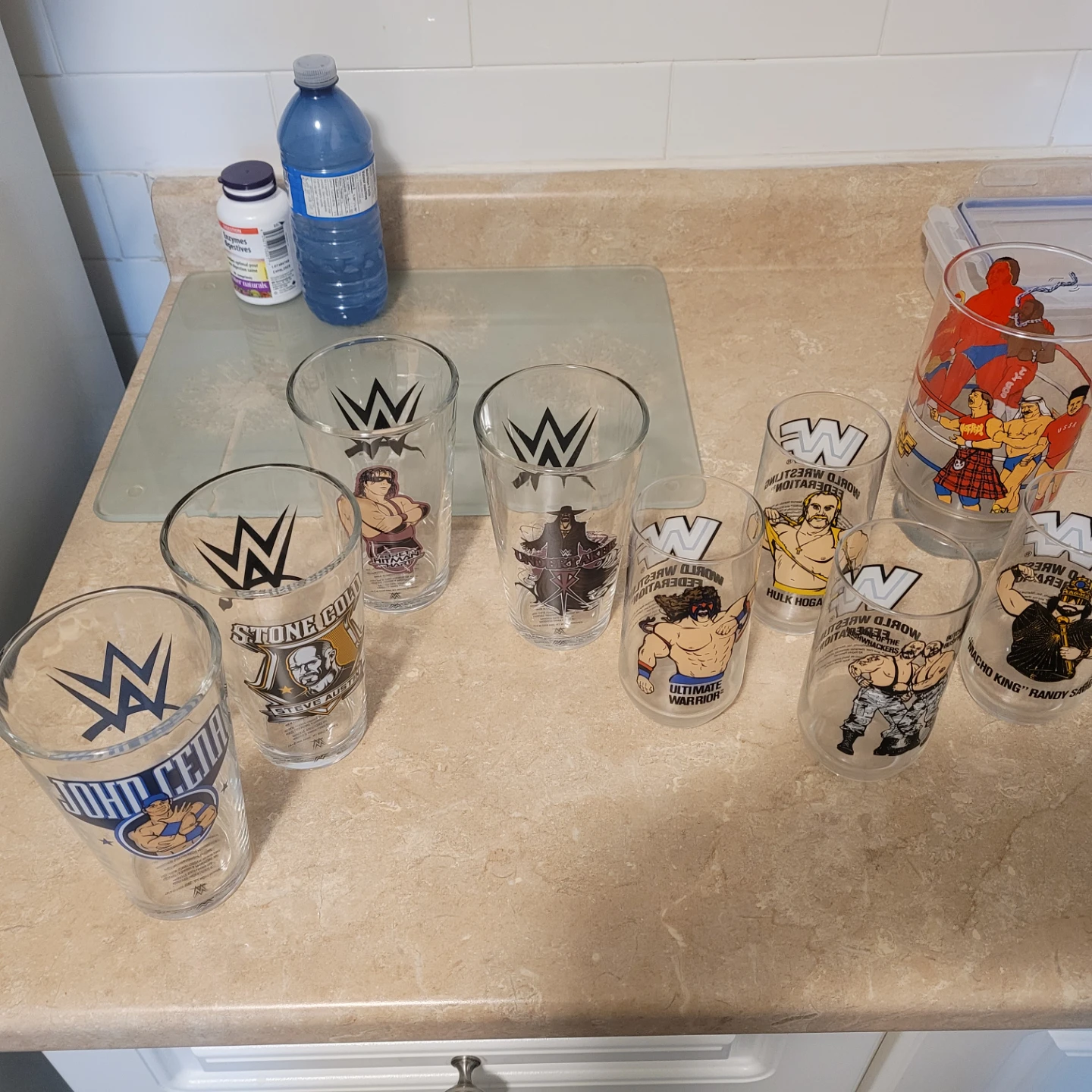 Vintage WWF World Wrestling Federation Glass 1985