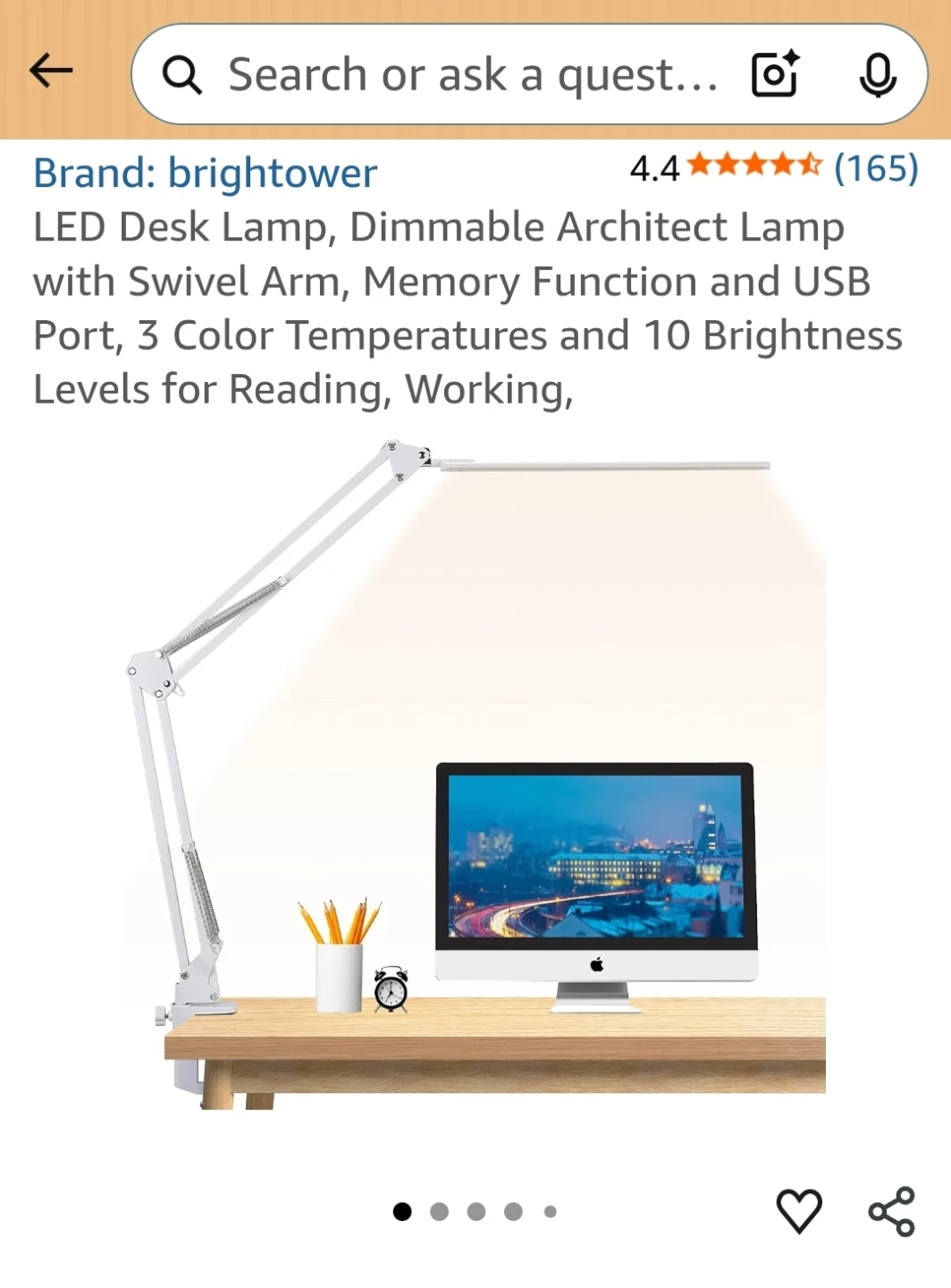 LED Desk Lamp - Dimmable Architect Lamp