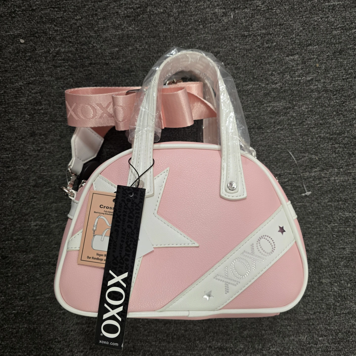 XOXO Pink Star Mini Bowler Bag - Y2K - New With Tags - photo 2