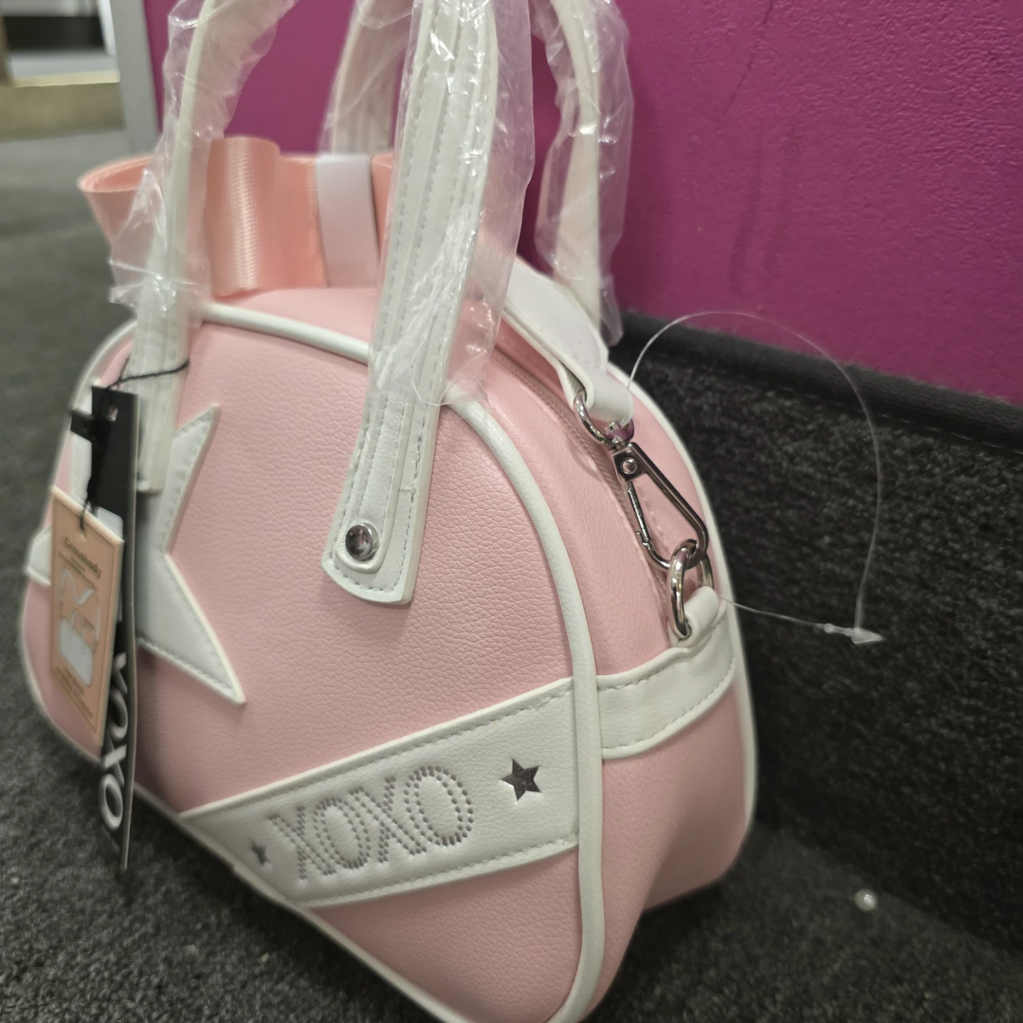 XOXO Pink Star Mini Bowler Bag - Y2K - New With Tags - photo 4