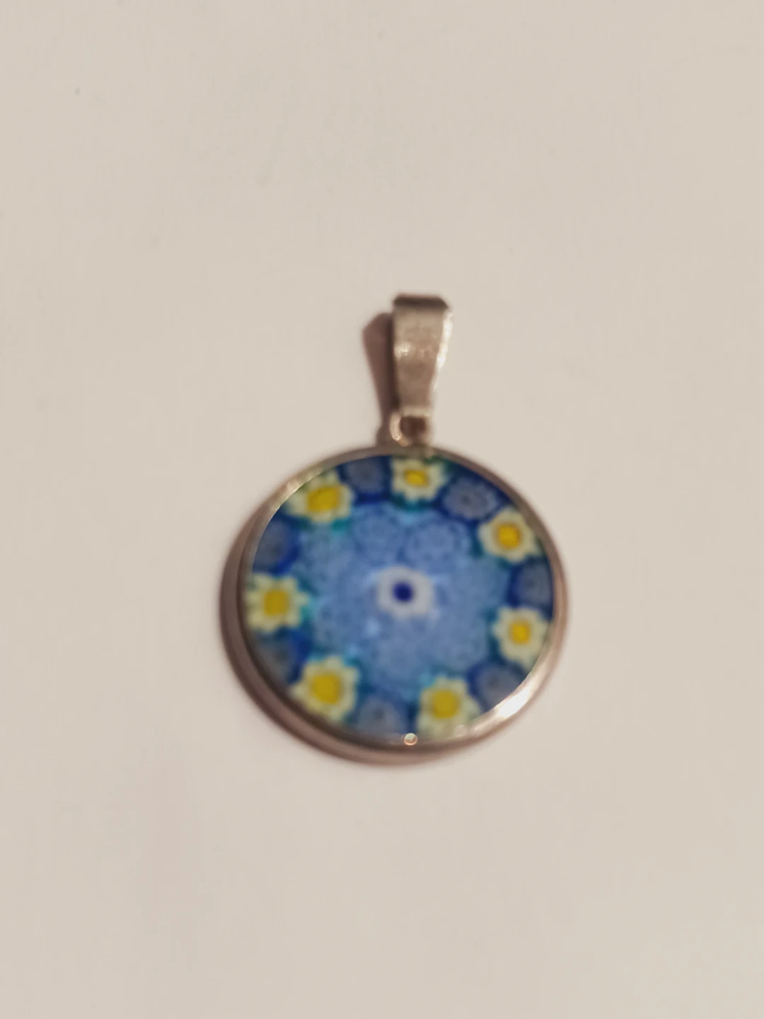 Sterling Silver Millefiori Glass Pendant - Italy - photo 4