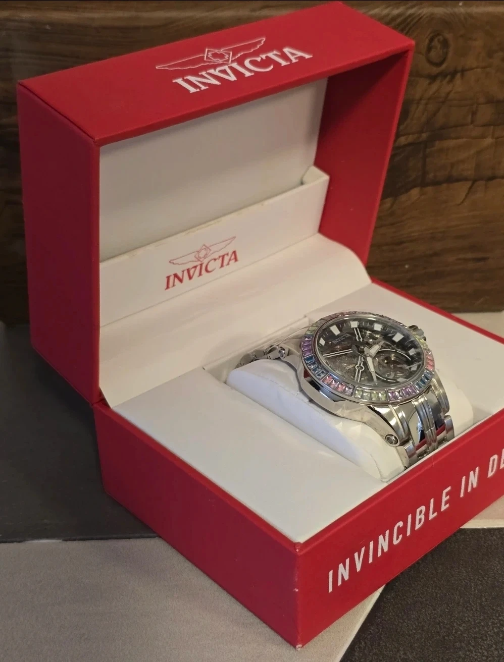 Invicta Skeleton Automatic Watch with Rainbow Bezel - photo 3