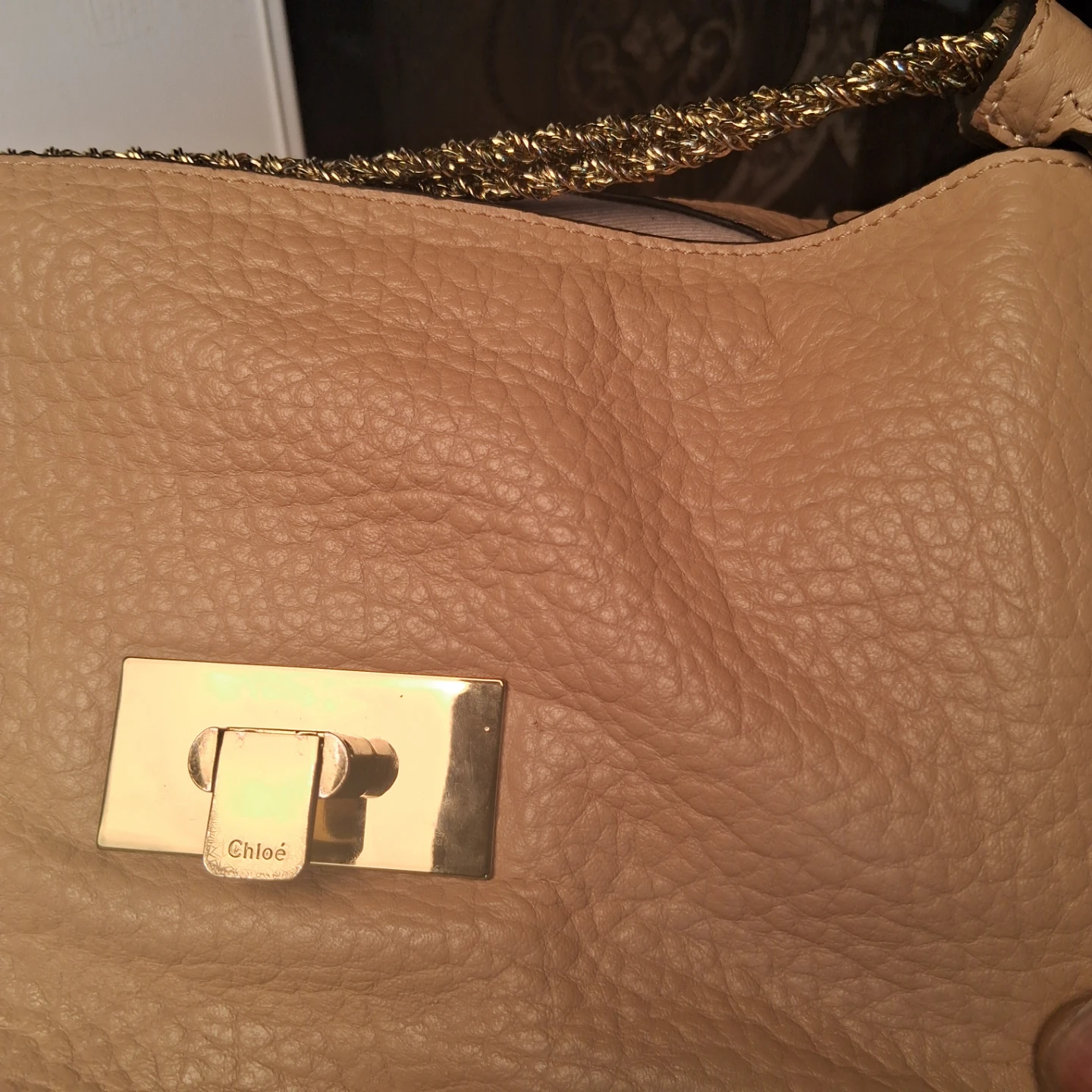 Chloé Leather Sally Bag in beige/tan - photo 5