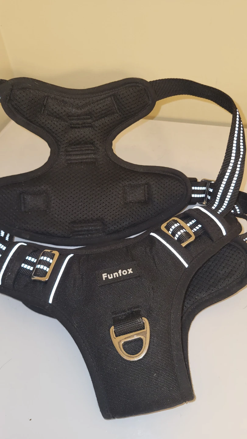Funfox Black Dog Harness - Size XL
