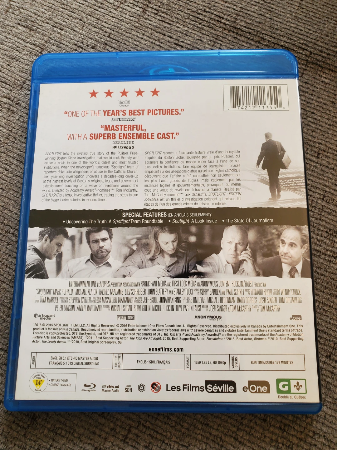 Spotlight Blu-ray Movie ⚽ - photo 2
