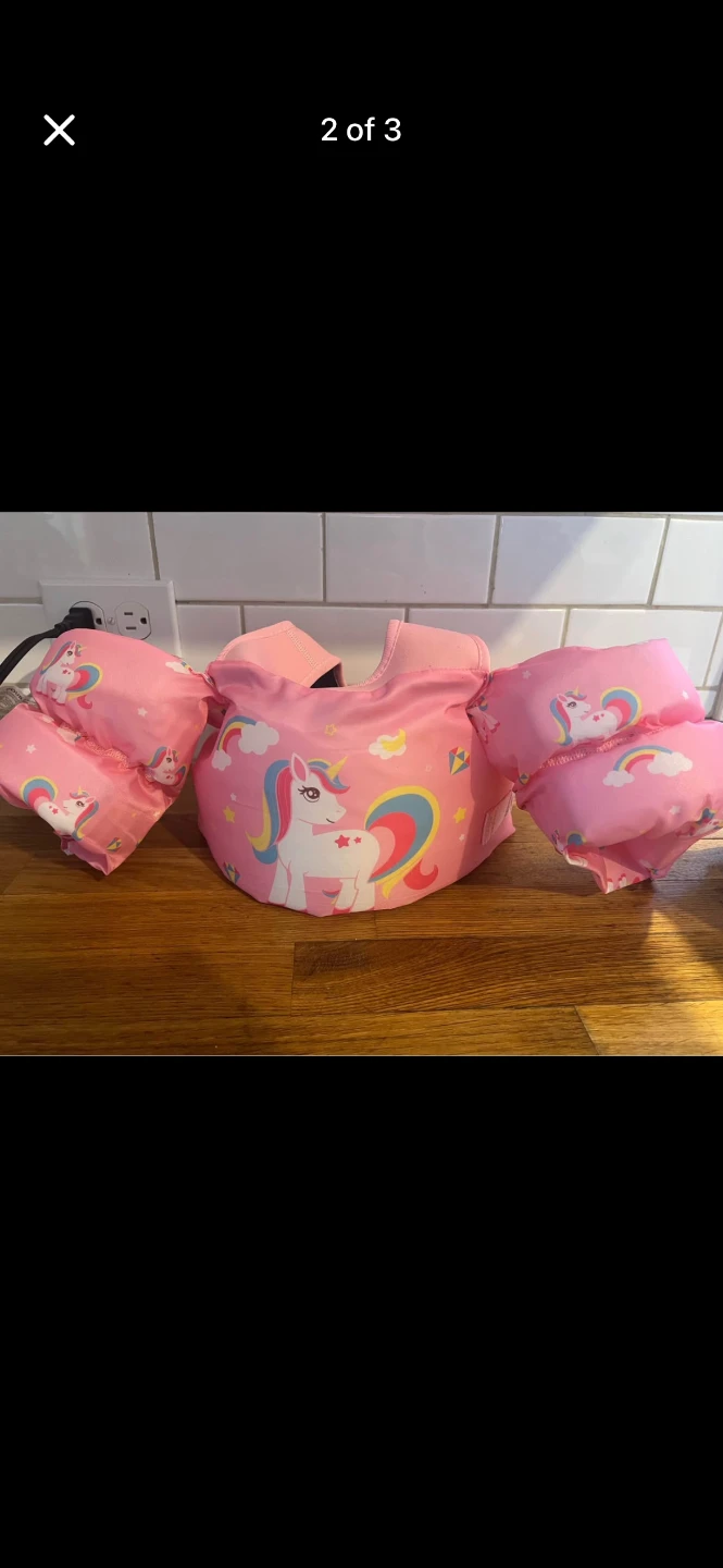 Kids Swim Vest with Unicorn Design